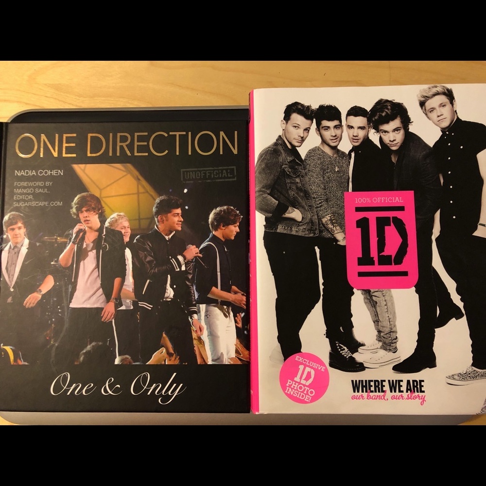 One Direction Tshirt, Books, And Dvd Bundle